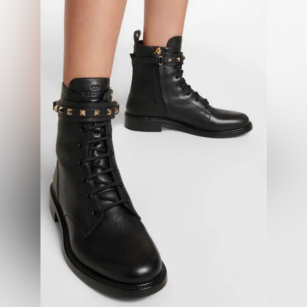 Valentino Garavani Rockstud Leather Boots